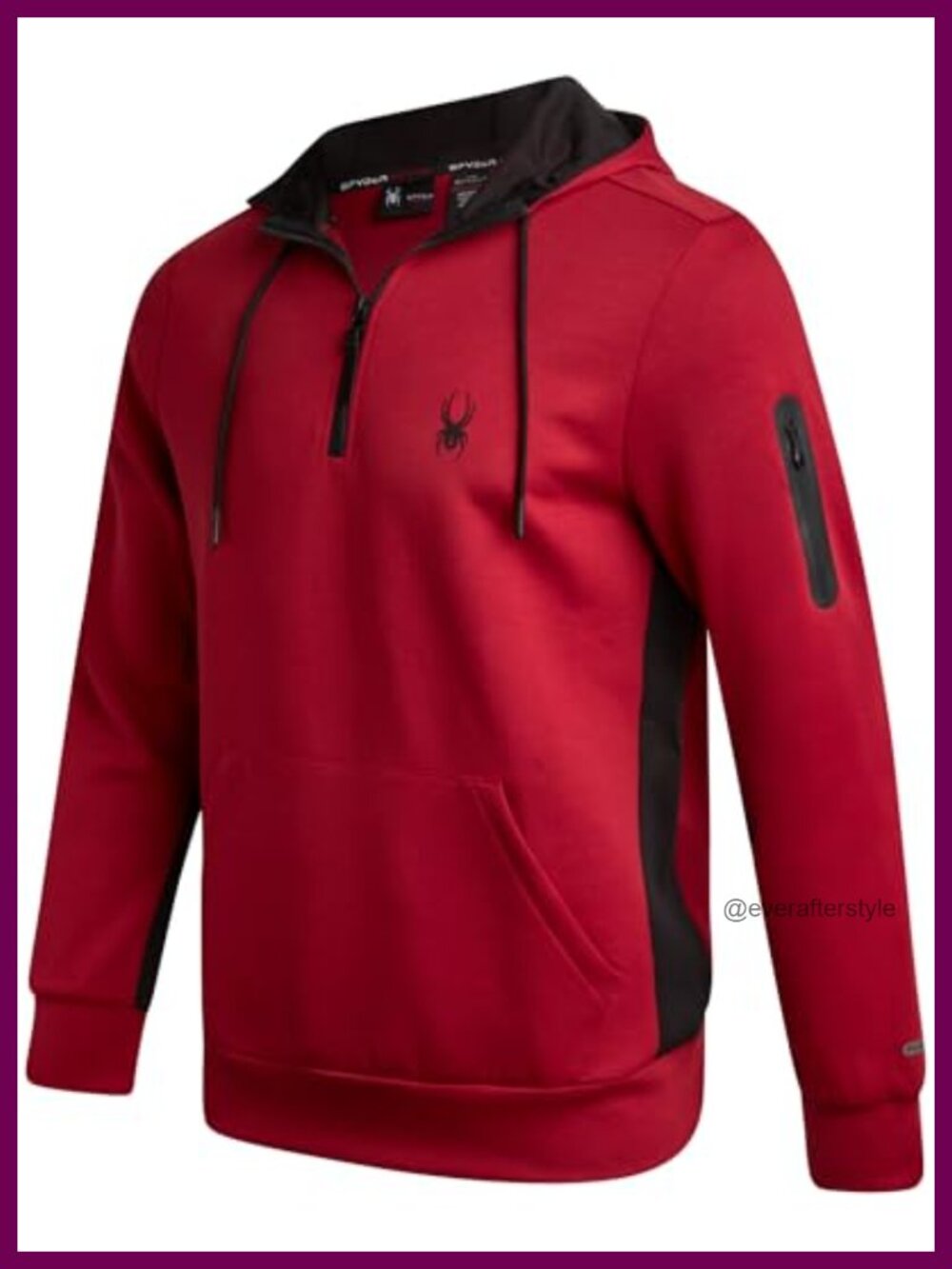Spyder Men's Quarter Zip Hoodie Lightweight Active Pullover Sweatshirt